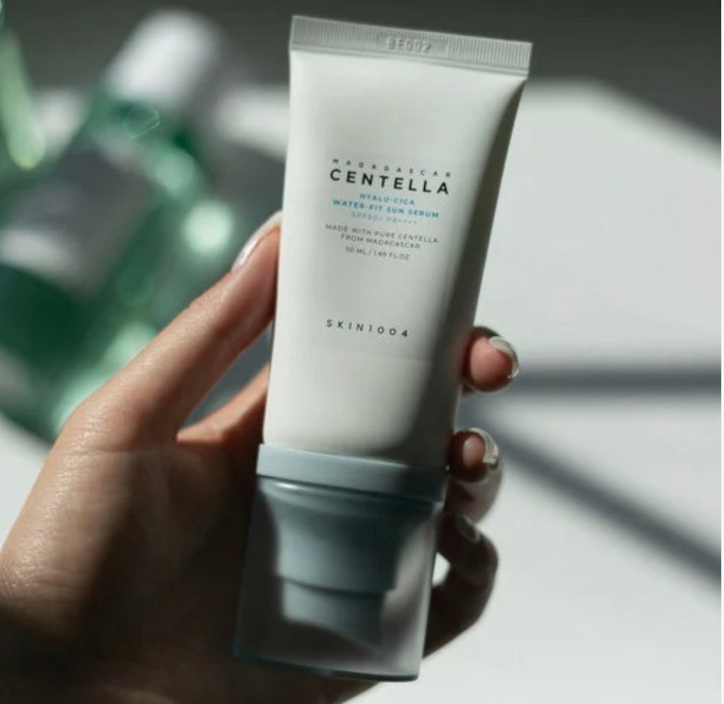 Siero Solare SPF50++Centella Madagascar – Protezione Totale + Idratazione Profonda Effetto Glow | Anti-Età & Lenitivo da 100ml