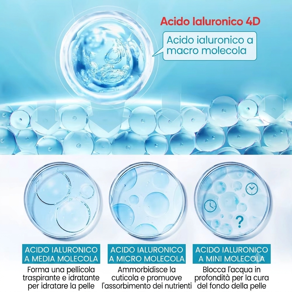 Siero Acido Ialuronico 4D – Idratazione Intensa e Pelle Radiosa