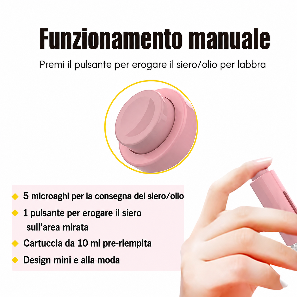 LipBoost™ Pro Roller – Applicatore Microneedling per Labbra Voluminose